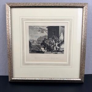 William Hogarth France Engraving by C. Armstrong 1833 Satirical Art Print Framed